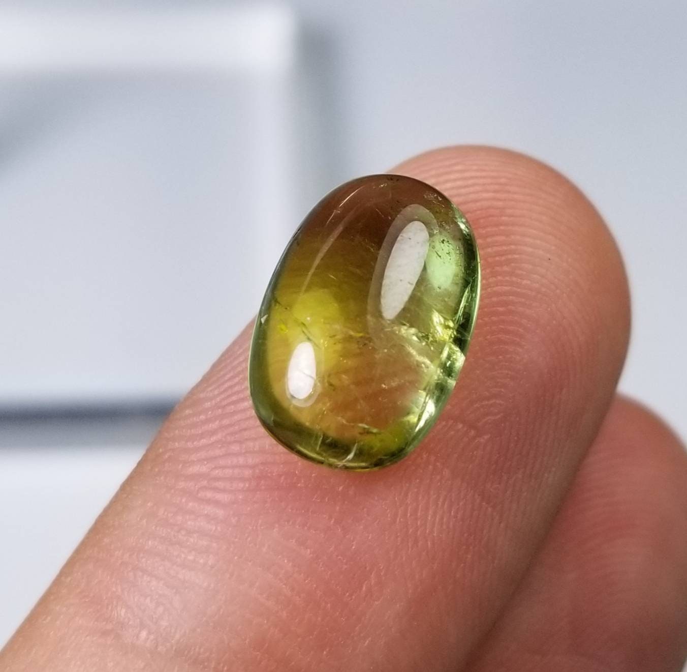 Green store tourmaline cabochon