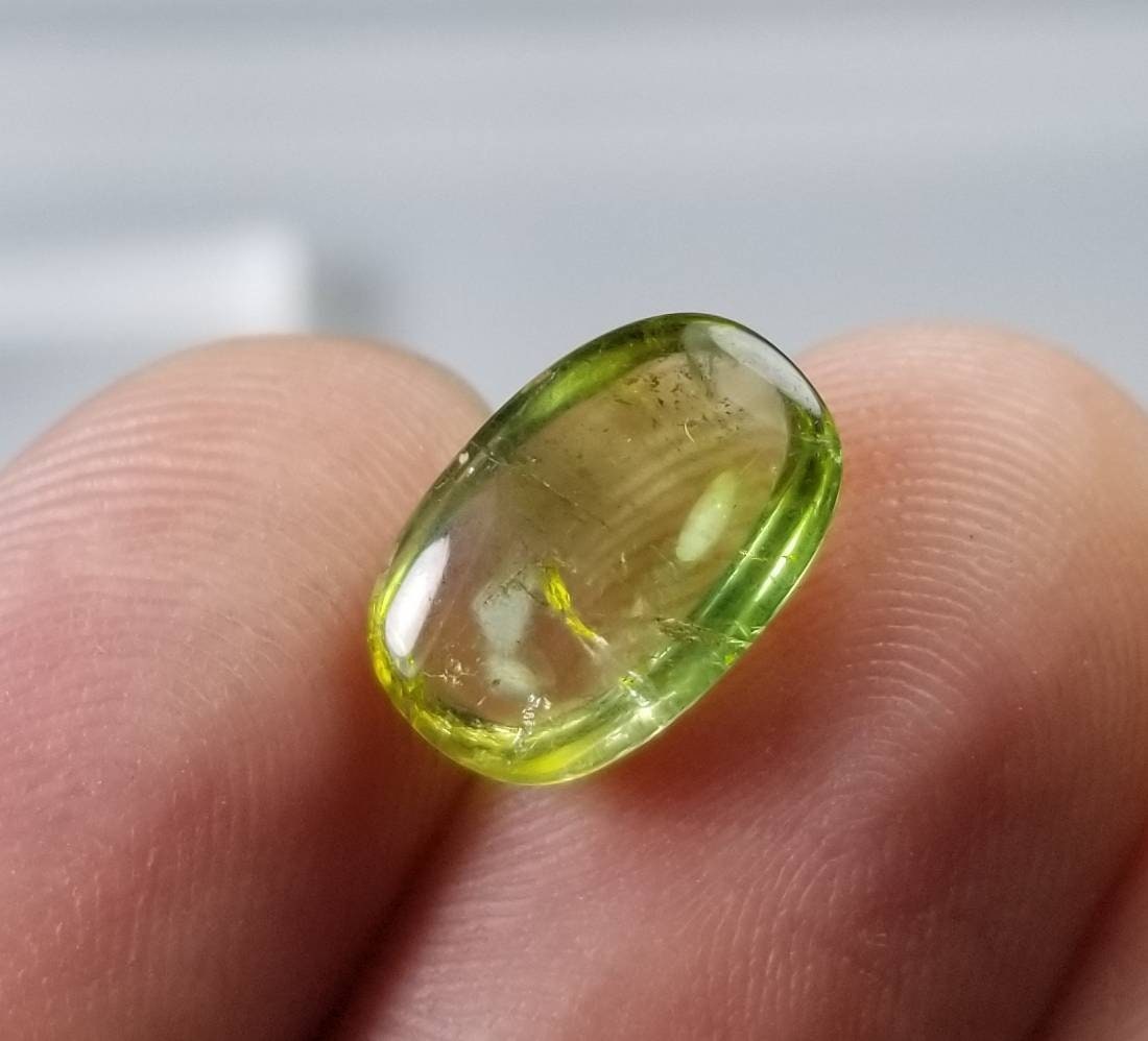 ARSAA GEMS AND MINERALSNatural ring size good quality green tourmaline cabochon - Premium  from ARSAA GEMS AND MINERALS - Just $30.00! Shop now at ARSAA GEMS AND MINERALS