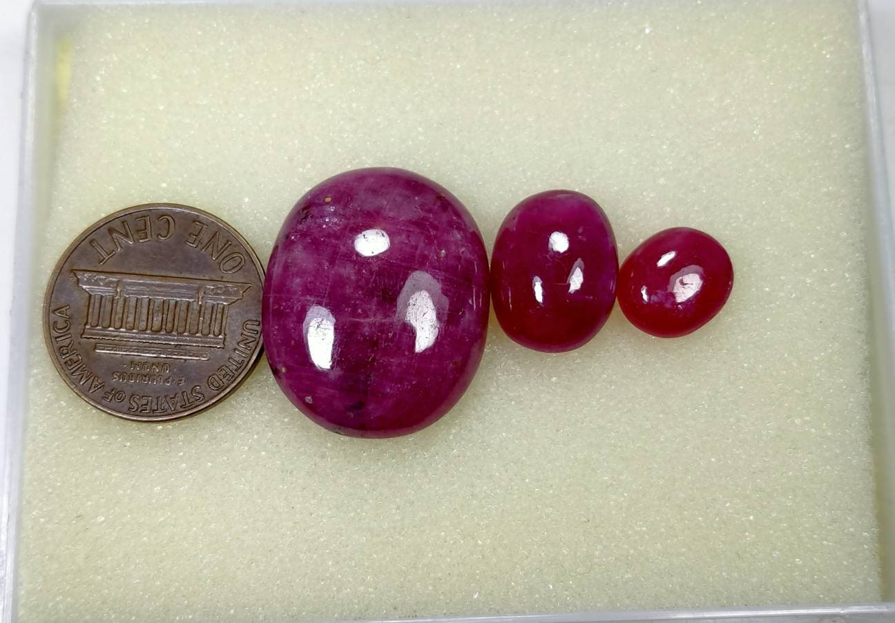 ARSAA GEMS AND MINERALSNatural good quality beautiful cabochons of Ruby with glass filled treated - Premium  from ARSAA GEMS AND MINERALS - Just $50.00! Shop now at ARSAA GEMS AND MINERALS