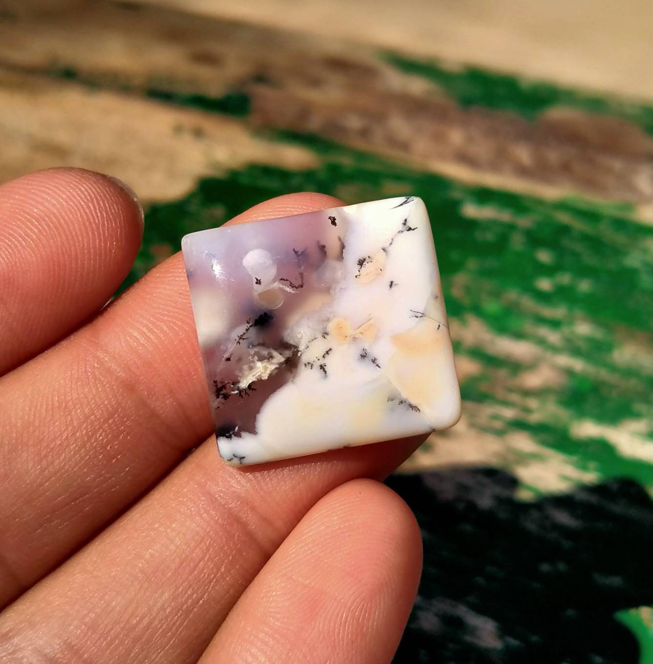 ARSAA GEMS AND MINERALSNatural top quality beautiful square shape dendritic opal cabochon - Premium  from ARSAA GEMS AND MINERALS - Just $15.00! Shop now at ARSAA GEMS AND MINERALS