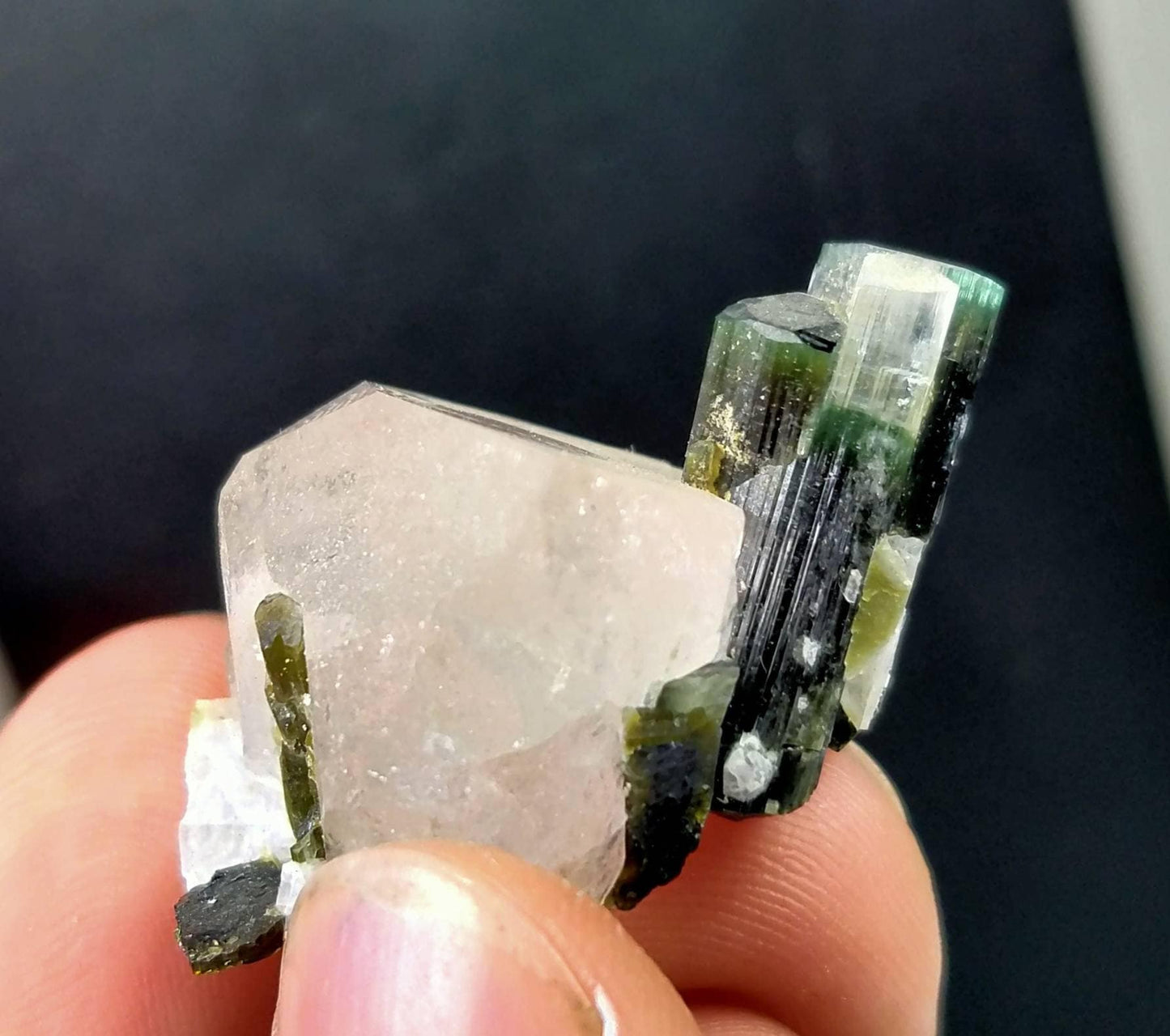 ARSAA GEMS AND MINERALSNatural top quality beautiful 17 grams Green caps tourmaline over smokey quartz crystal - Premium  from ARSAA GEMS AND MINERALS - Just $60.00! Shop now at ARSAA GEMS AND MINERALS