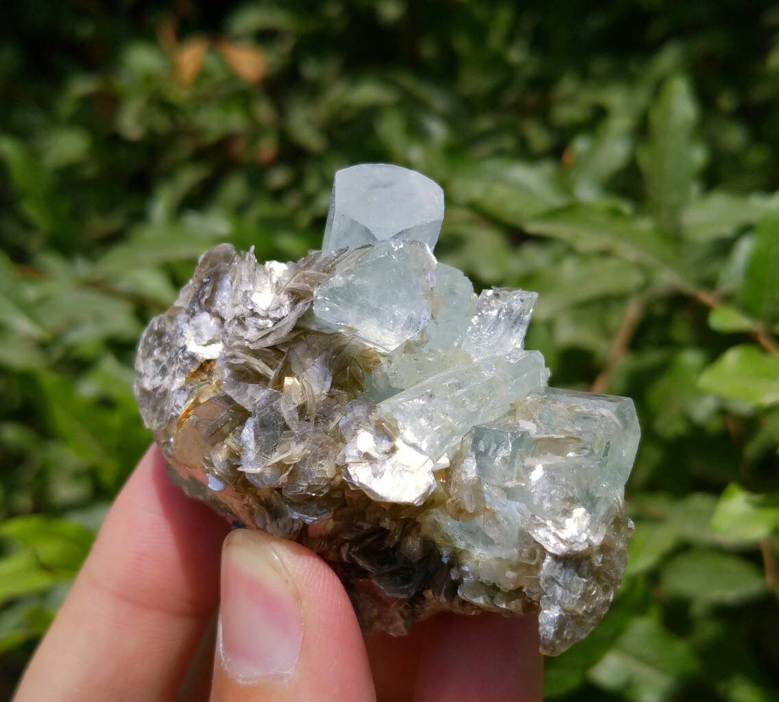 ARSAA GEMS AND MINERALSNatural top quality beautiful 92 grams aquamarine with moscovite terminated cluster - Premium  from ARSAA GEMS AND MINERALS - Just $130.00! Shop now at ARSAA GEMS AND MINERALS