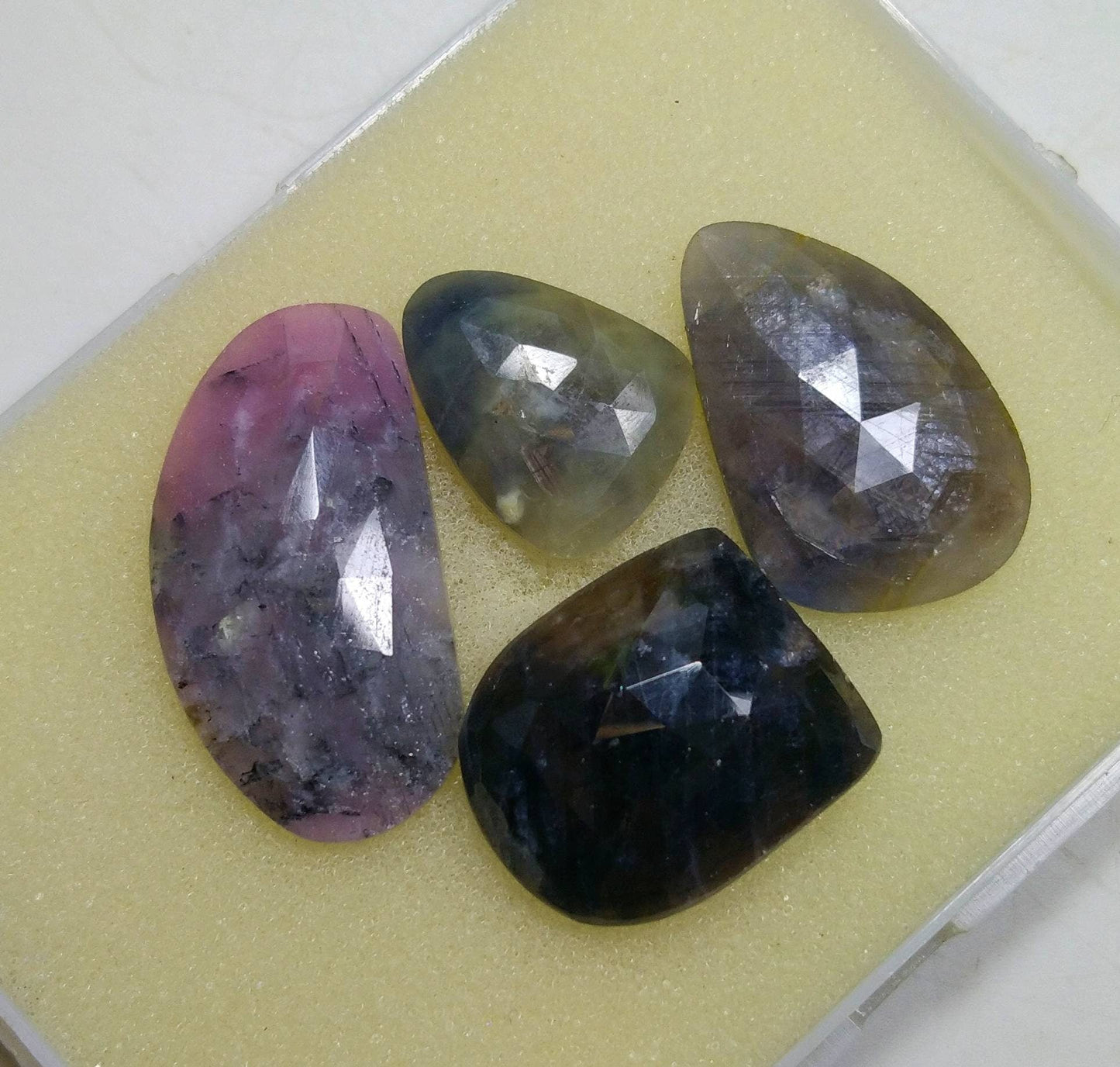 ARSAA GEMS AND MINERALSNatural fine quality beautiful 71 carats rose/cut faceted sapphire cabochons - Premium  from ARSAA GEMS AND MINERALS - Just $70.00! Shop now at ARSAA GEMS AND MINERALS