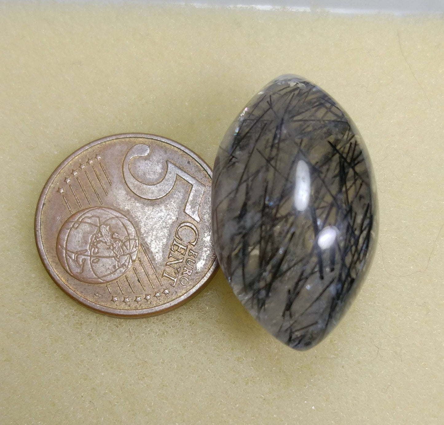 ARSAA GEMS AND MINERALSNatural fine quality beautiful 53 carats oblodon shape black tourmaline included quartz Cabochon - Premium  from ARSAA GEMS AND MINERALS - Just $25.00! Shop now at ARSAA GEMS AND MINERALS