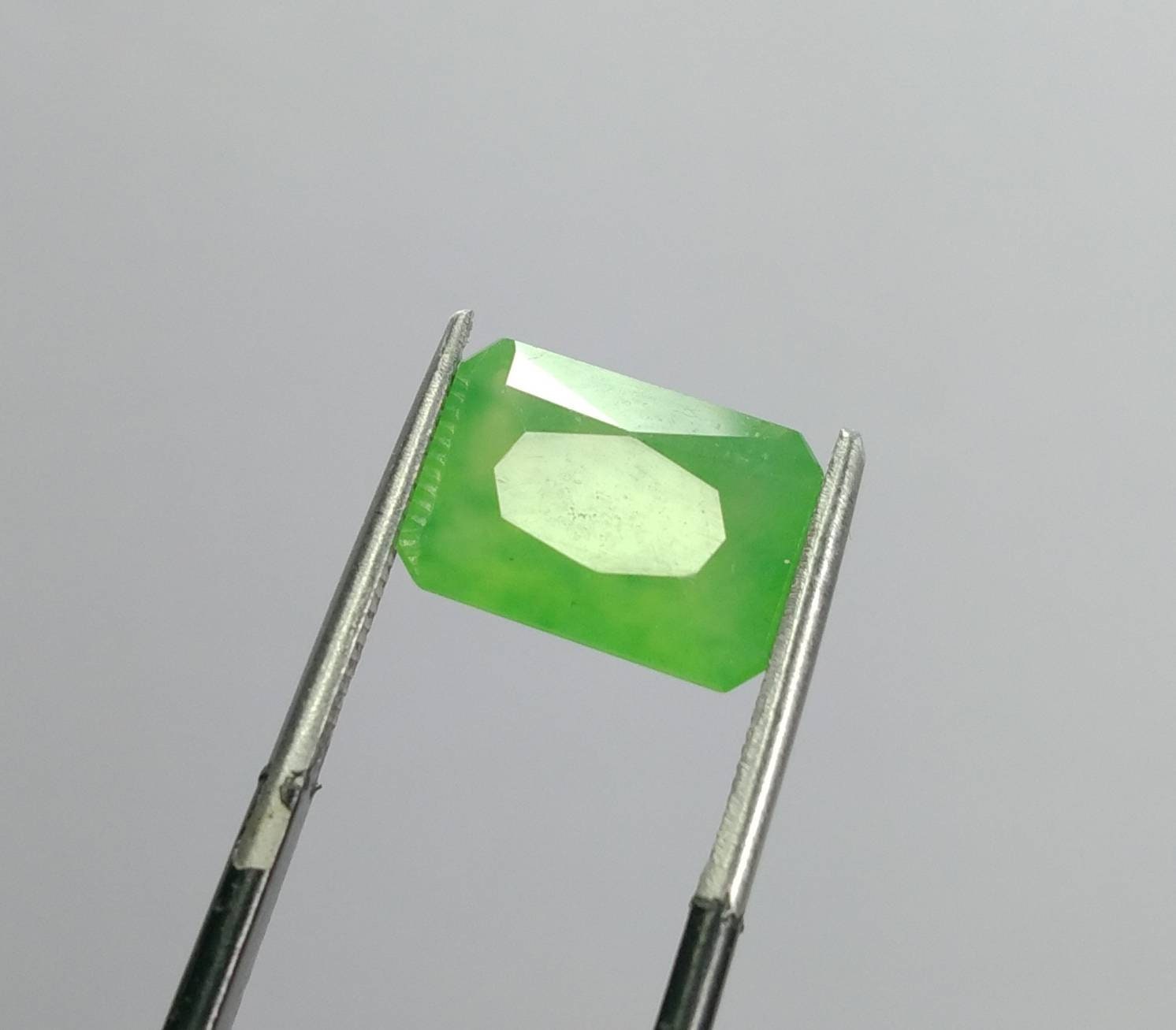 ARSAA GEMS AND MINERALSNatural top quality beautiful 4.5 carats green radiant cut shape Faceted hydrograssular garnet gem - Premium  from ARSAA GEMS AND MINERALS - Just $10.00! Shop now at ARSAA GEMS AND MINERALS