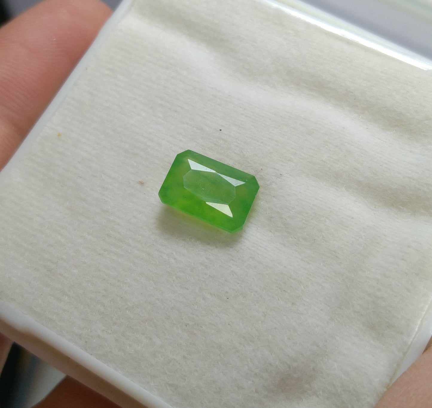 ARSAA GEMS AND MINERALSNatural top quality beautiful 4.5 carats green radiant cut shape Faceted hydrograssular garnet gem - Premium  from ARSAA GEMS AND MINERALS - Just $10.00! Shop now at ARSAA GEMS AND MINERALS