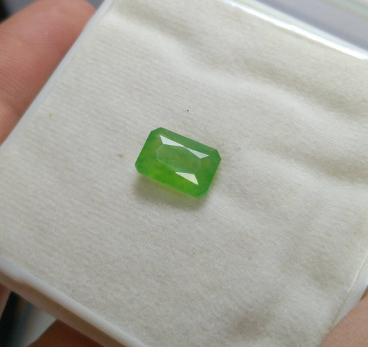 ARSAA GEMS AND MINERALSNatural top quality beautiful 4.5 carats green radiant cut shape Faceted hydrograssular garnet gem - Premium  from ARSAA GEMS AND MINERALS - Just $10.00! Shop now at ARSAA GEMS AND MINERALS