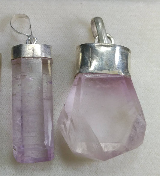 ARSAA GEMS AND MINERALSNatural aesthetic Beautiful silver pendants of kunzite crystals - Premium  from ARSAA GEMS AND MINERALS - Just $40.00! Shop now at ARSAA GEMS AND MINERALS