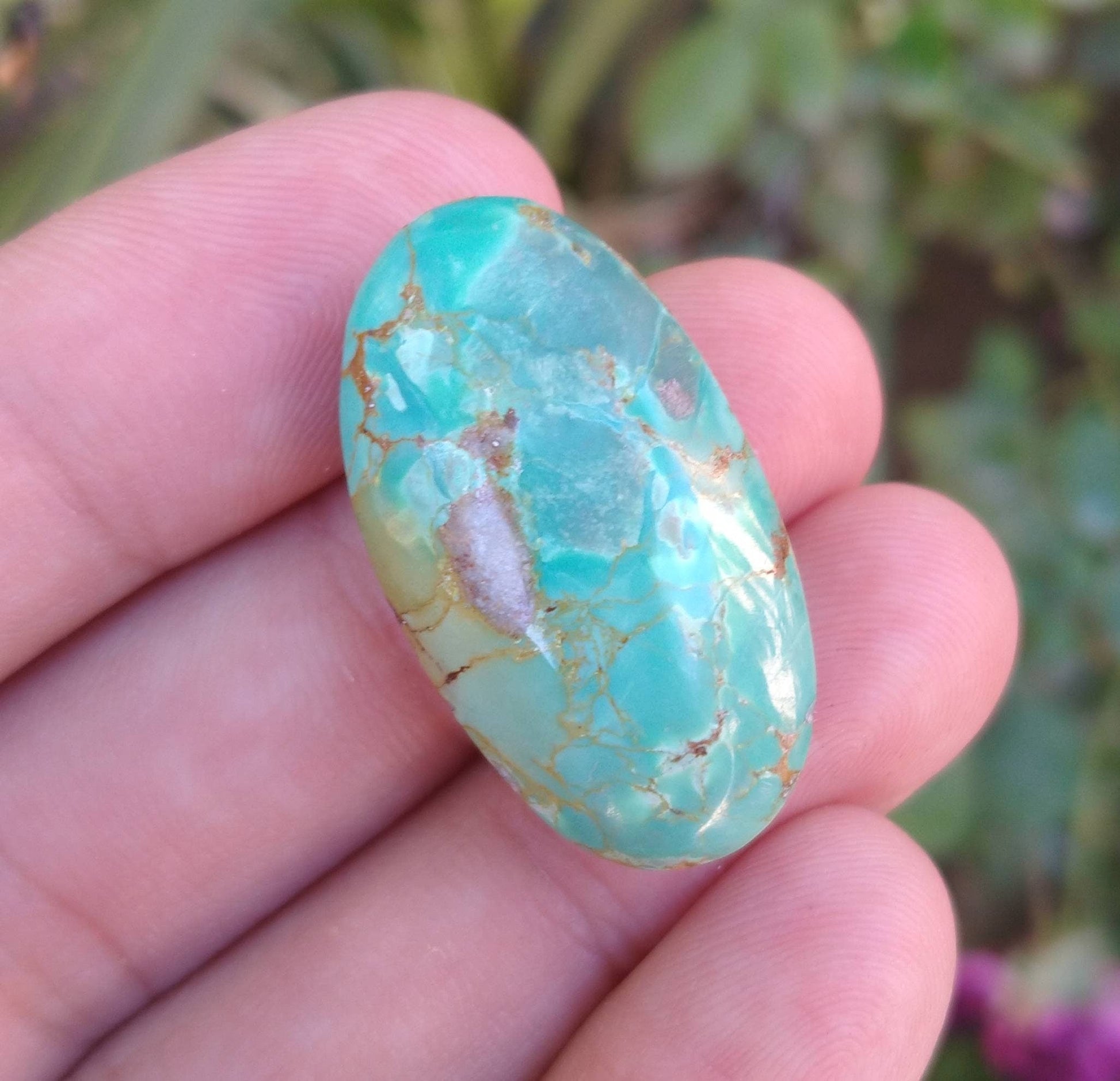 ARSAA GEMS AND MINERALSNatural fine quality beautiful 37 carats oval shape untreated unheated green turquoise cabochon - Premium  from ARSAA GEMS AND MINERALS - Just $37.00! Shop now at ARSAA GEMS AND MINERALS