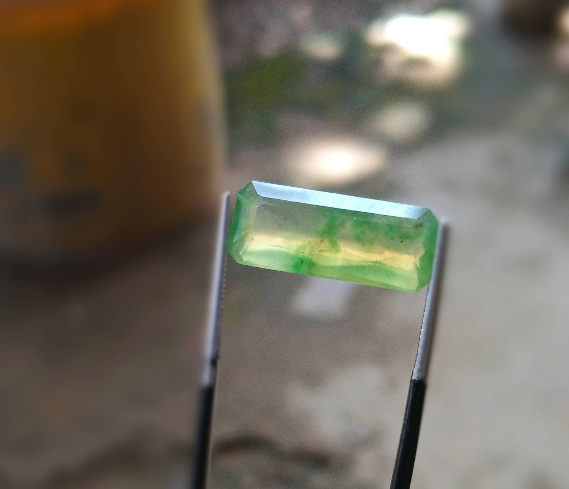 ARSAA GEMS AND MINERALSNatural fine quality beautiful 6 carats radiant shape faceted green hydrograssular garnet gem - Premium  from ARSAA GEMS AND MINERALS - Just $18.00! Shop now at ARSAA GEMS AND MINERALS