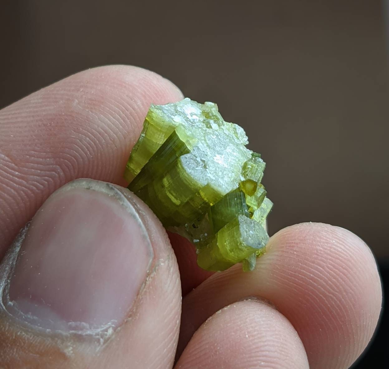 ARSAA GEMS AND MINERALSGreen tourmaline cluster from Skardu GilgitBaltistan Pakistan, weight 2.9 grams - Premium  from ARSAA GEMS AND MINERALS - Just $15.00! Shop now at ARSAA GEMS AND MINERALS