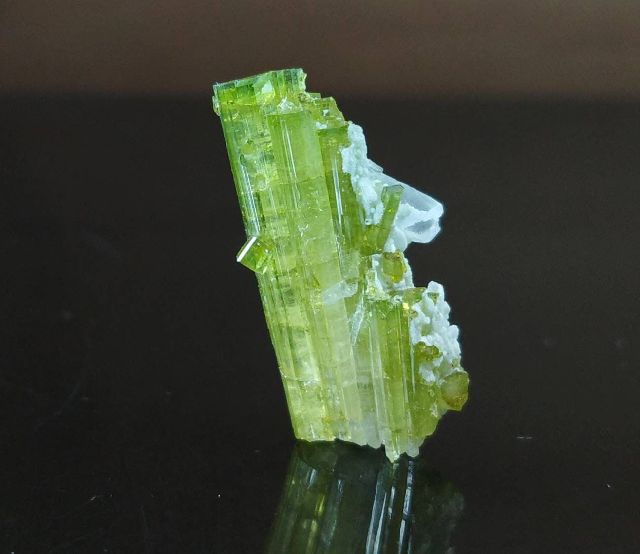 ARSAA GEMS AND MINERALSTerminated natural green tourmaline crystal with quartz on matrix from Skardu GilgitBaltistan Pakistan, weight: 3.3 grams - Premium  from ARSAA GEMS AND MINERALS - Just $50.00! Shop now at ARSAA GEMS AND MINERALS