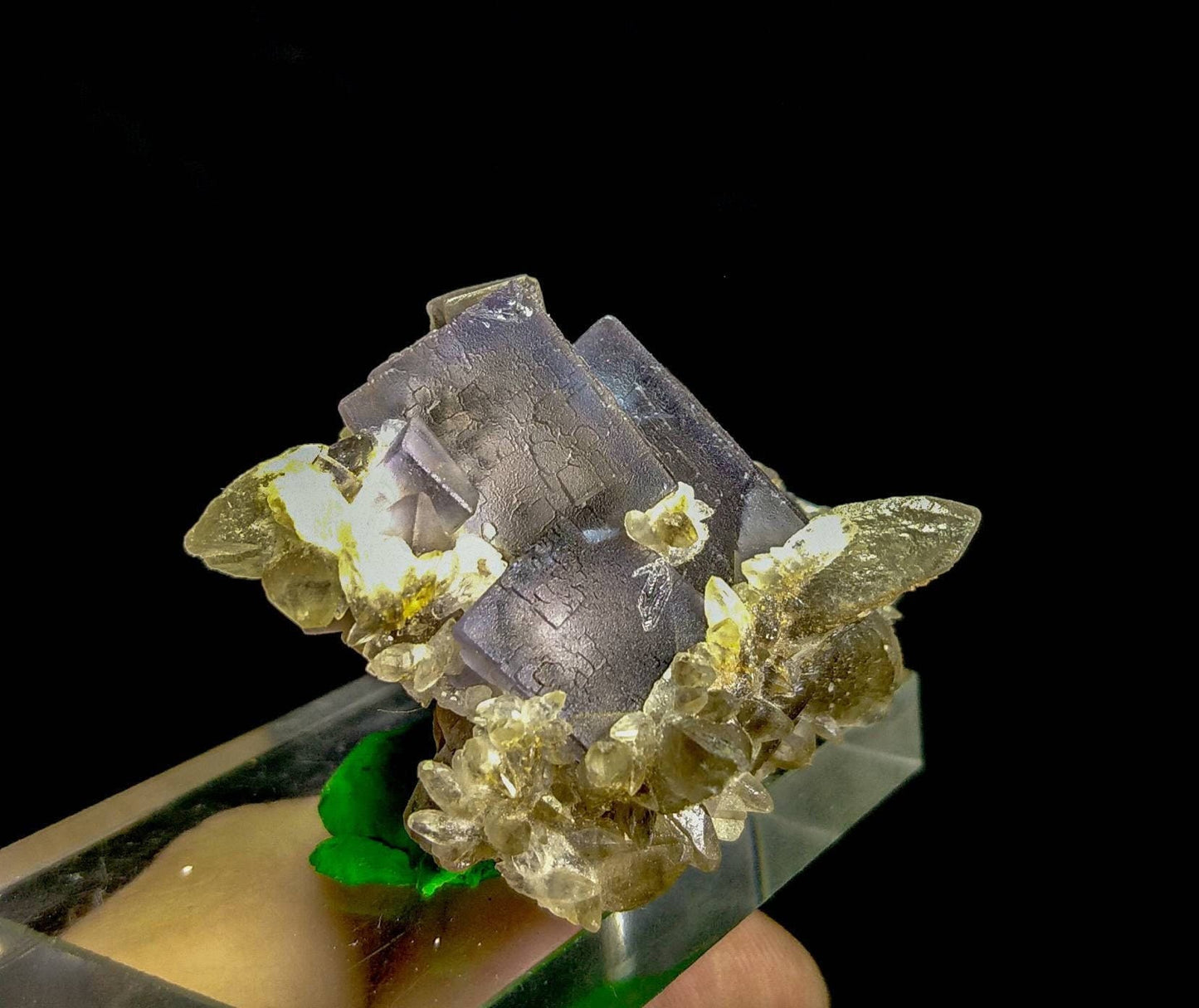 ARSAA GEMS AND MINERALSNatural fine quality aesthetic specimen of Fluorite with dogtooth calcite - Premium  from ARSAA GEMS AND MINERALS - Just $25.00! Shop now at ARSAA GEMS AND MINERALS