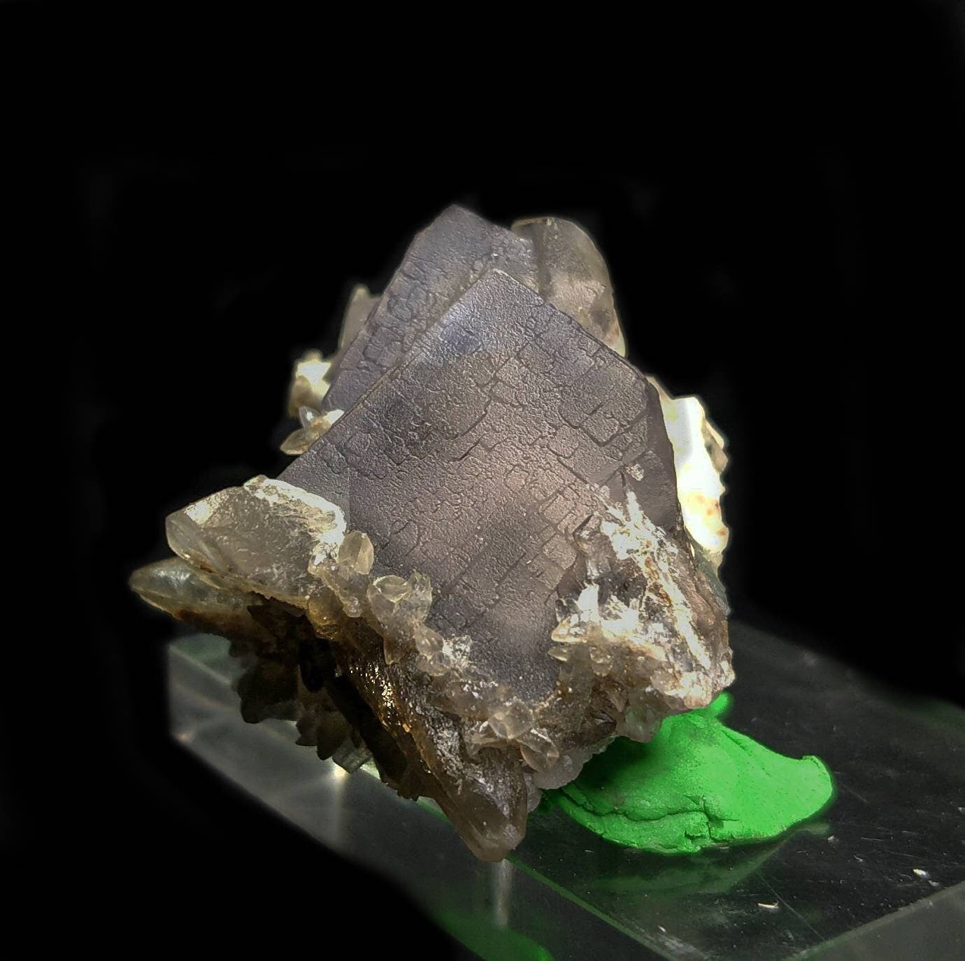 ARSAA GEMS AND MINERALSNatural fine quality aesthetic specimen of Fluorite with dogtooth calcite - Premium  from ARSAA GEMS AND MINERALS - Just $25.00! Shop now at ARSAA GEMS AND MINERALS