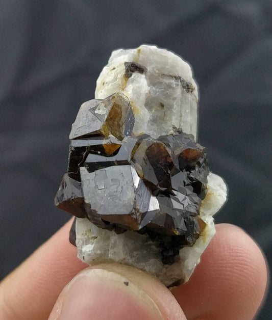 ARSAA GEMS AND MINERALSNatural good quality beautiful 14.1 grams andradite garnet crystal on matrix on feldspar - Premium  from ARSAA GEMS AND MINERALS - Just $20.00! Shop now at ARSAA GEMS AND MINERALS