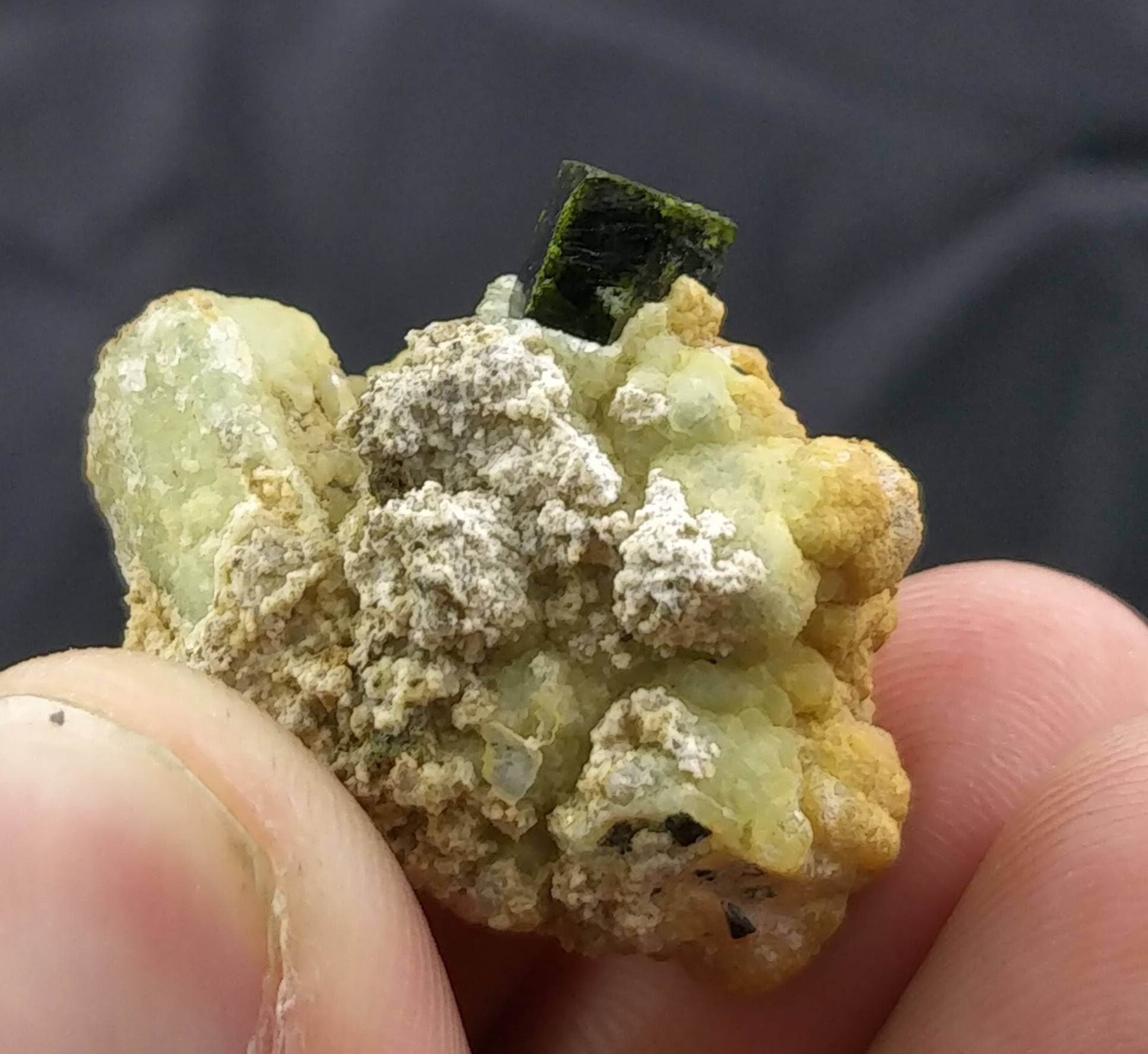 ARSAA GEMS AND MINERALSPrehnite after terminated green epidote crystal, Rare combination - Premium  from ARSAA GEMS AND MINERALS - Just $25.00! Shop now at ARSAA GEMS AND MINERALS