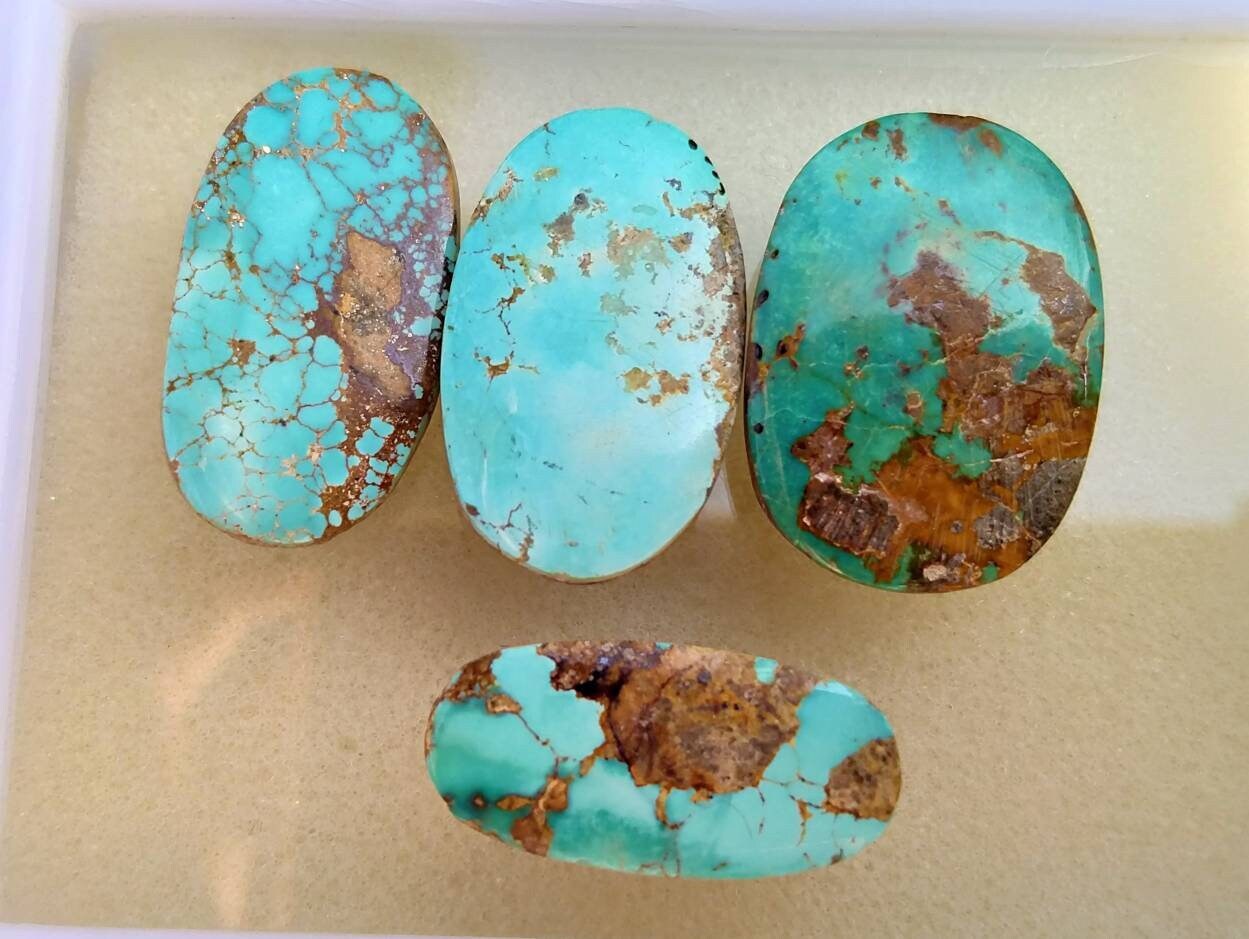 ARSAA GEMS AND MINERALSNatural good quality beautiful 14.5 grams turquoise cabochons - Premium  from ARSAA GEMS AND MINERALS - Just $70.00! Shop now at ARSAA GEMS AND MINERALS