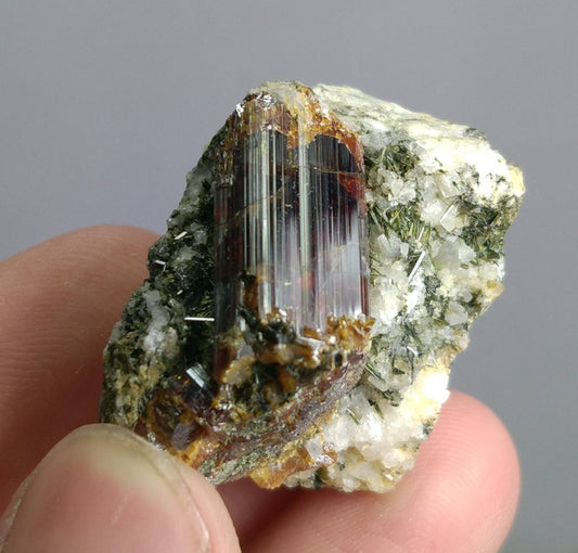 ARSAA GEMS AND MINERALSNatural top quality beautiful 24.4 grams terminated rutile crystal on matrix with ejerine crystals on rock - Premium  from ARSAA GEMS AND MINERALS - Just $100.00! Shop now at ARSAA GEMS AND MINERALS