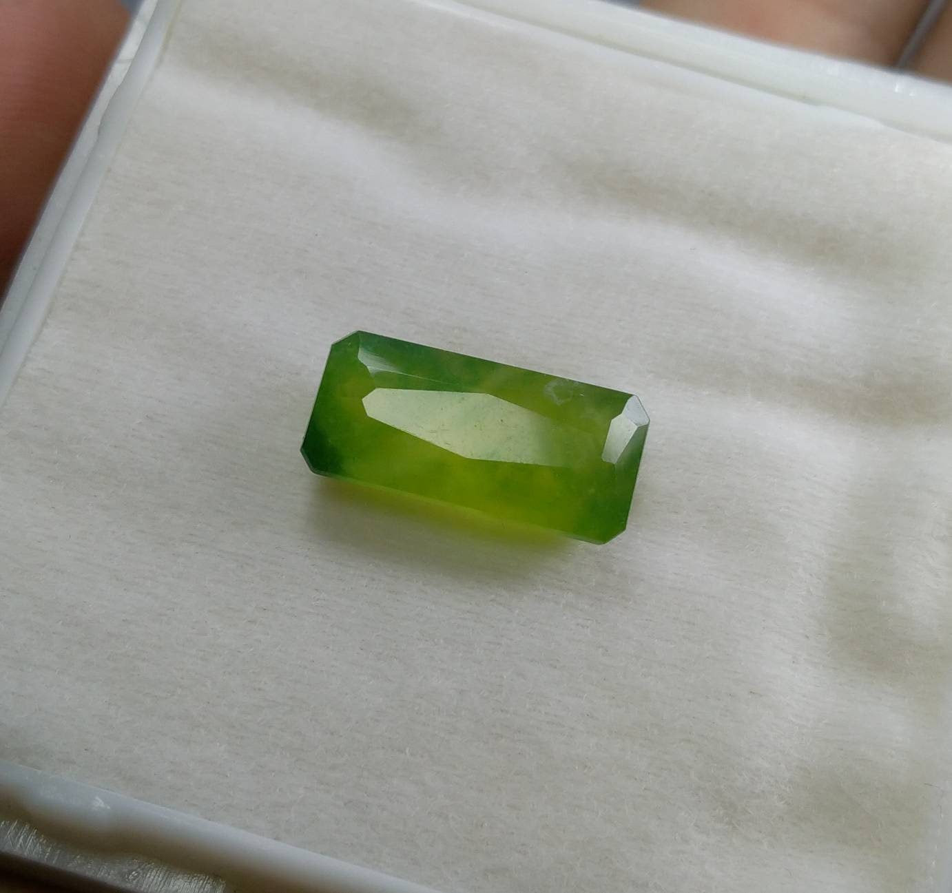 ARSAA GEMS AND MINERALSNatural good quality beautiful 10 carats radiant shape Faceted hydrograssular green garnet gem - Premium  from ARSAA GEMS AND MINERALS - Just $20.00! Shop now at ARSAA GEMS AND MINERALS