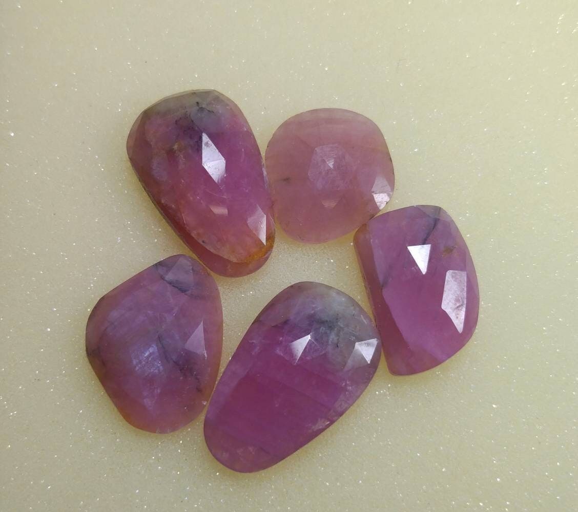 ARSAA GEMS AND MINERALSNatural Fine quality beautiful 80 carats rose/cut faceted sapphire cabochons lot - Premium  from ARSAA GEMS AND MINERALS - Just $45.00! Shop now at ARSAA GEMS AND MINERALS