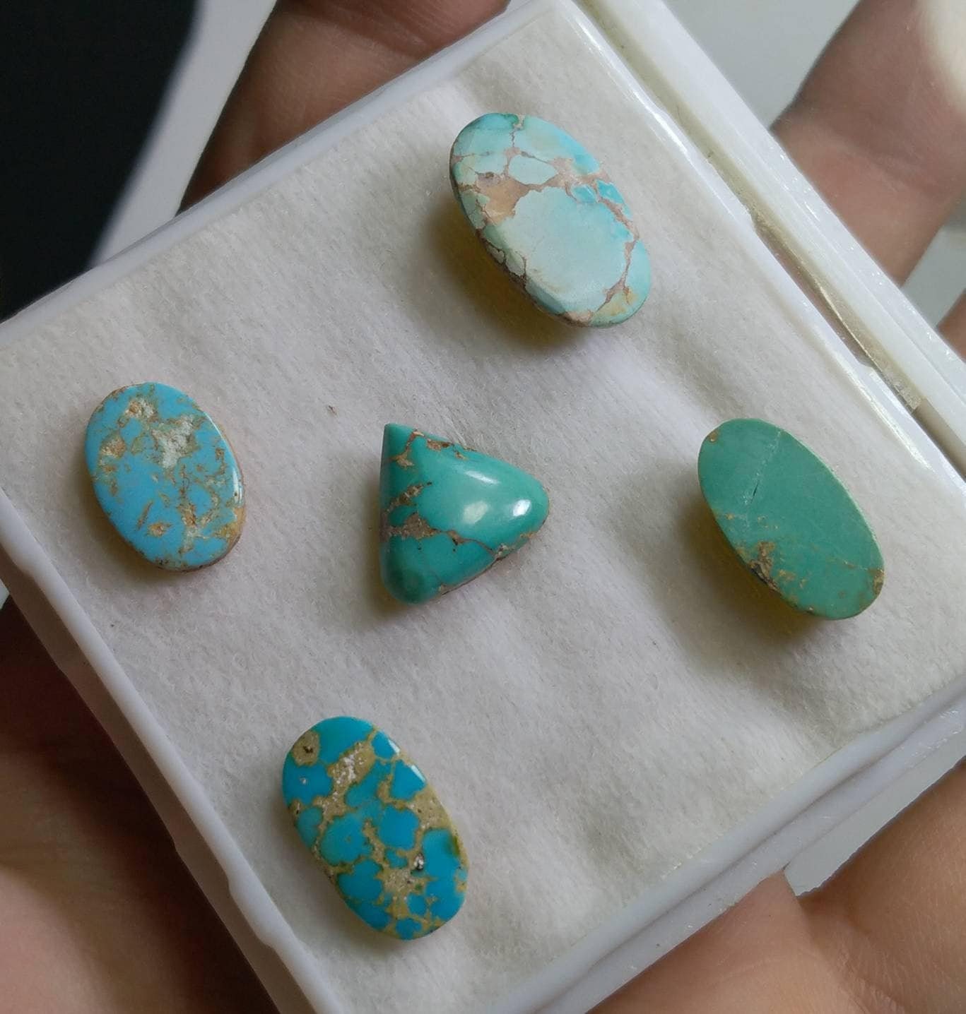 ARSAA GEMS AND MINERALSNatural top quality beautiful 22 carats untreated unheated oval shapes small lot of  turquoise cabochons - Premium  from ARSAA GEMS AND MINERALS - Just $22.00! Shop now at ARSAA GEMS AND MINERALS