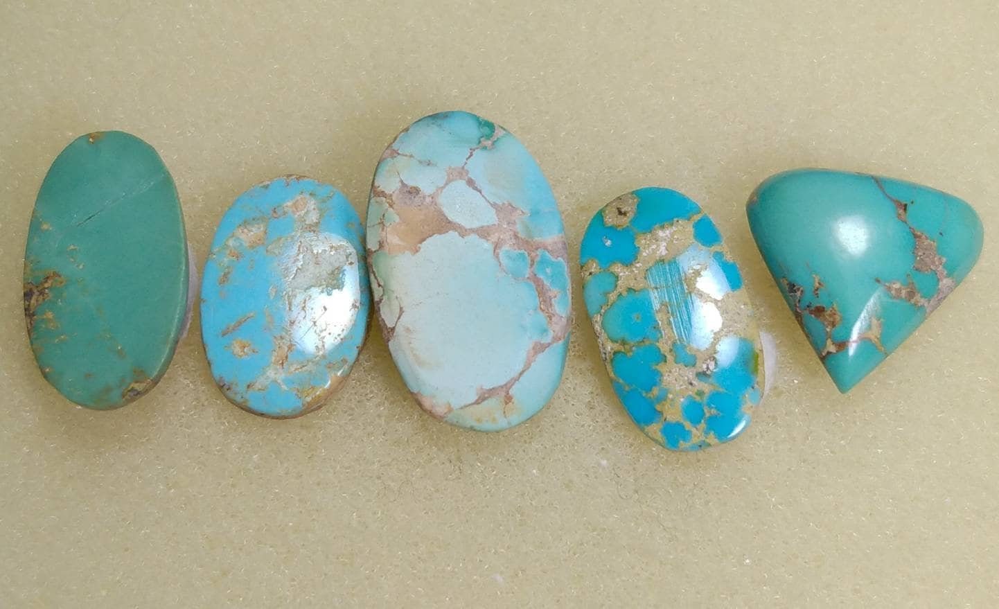 ARSAA GEMS AND MINERALSNatural top quality beautiful 22 carats untreated unheated oval shapes small lot of  turquoise cabochons - Premium  from ARSAA GEMS AND MINERALS - Just $22.00! Shop now at ARSAA GEMS AND MINERALS