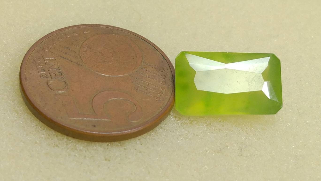 ARSAA GEMS AND MINERALSNatural top quality beautiful 7.5 carat radiant shape Faceted green hydrograssular garnet gem - Premium  from ARSAA GEMS AND MINERALS - Just $15.00! Shop now at ARSAA GEMS AND MINERALS