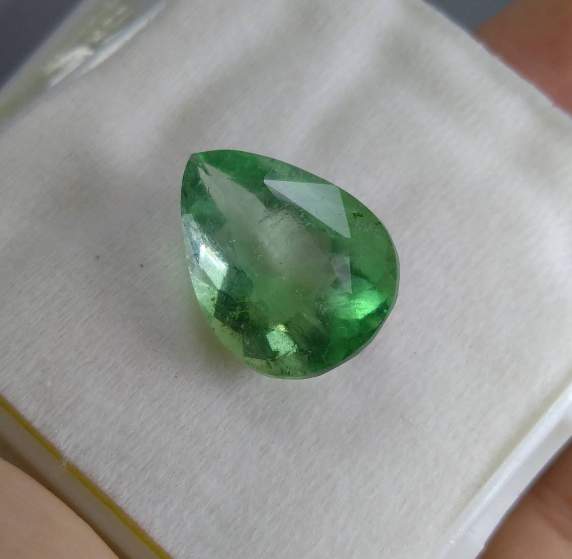 ARSAA GEMS AND MINERALSNatural aesthetic Beautiful 26 carats green fluorite faceted pear shape gem - Premium  from ARSAA GEMS AND MINERALS - Just $52.00! Shop now at ARSAA GEMS AND MINERALS