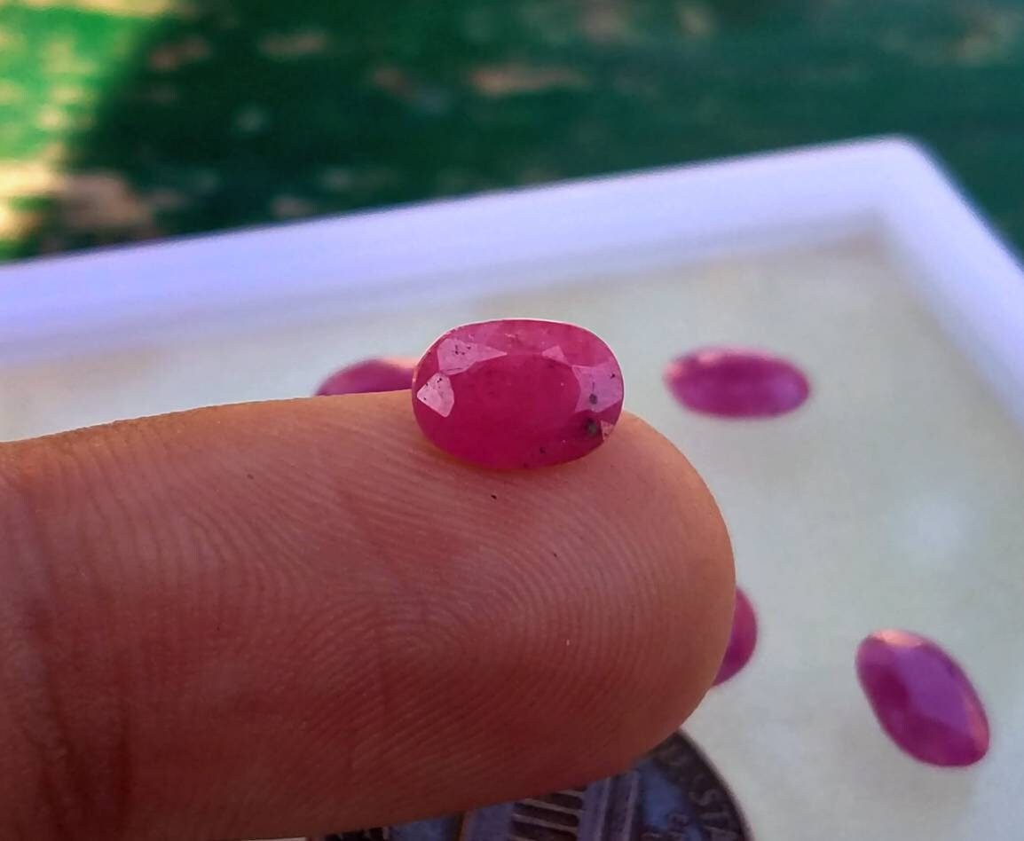 ARSAA GEMS AND MINERALSNatural Burmese ruby 10 carats faceted Gems Calibrated ovals Heated - Premium  from ARSAA GEMS AND MINERALS - Just $20.00! Shop now at ARSAA GEMS AND MINERALS