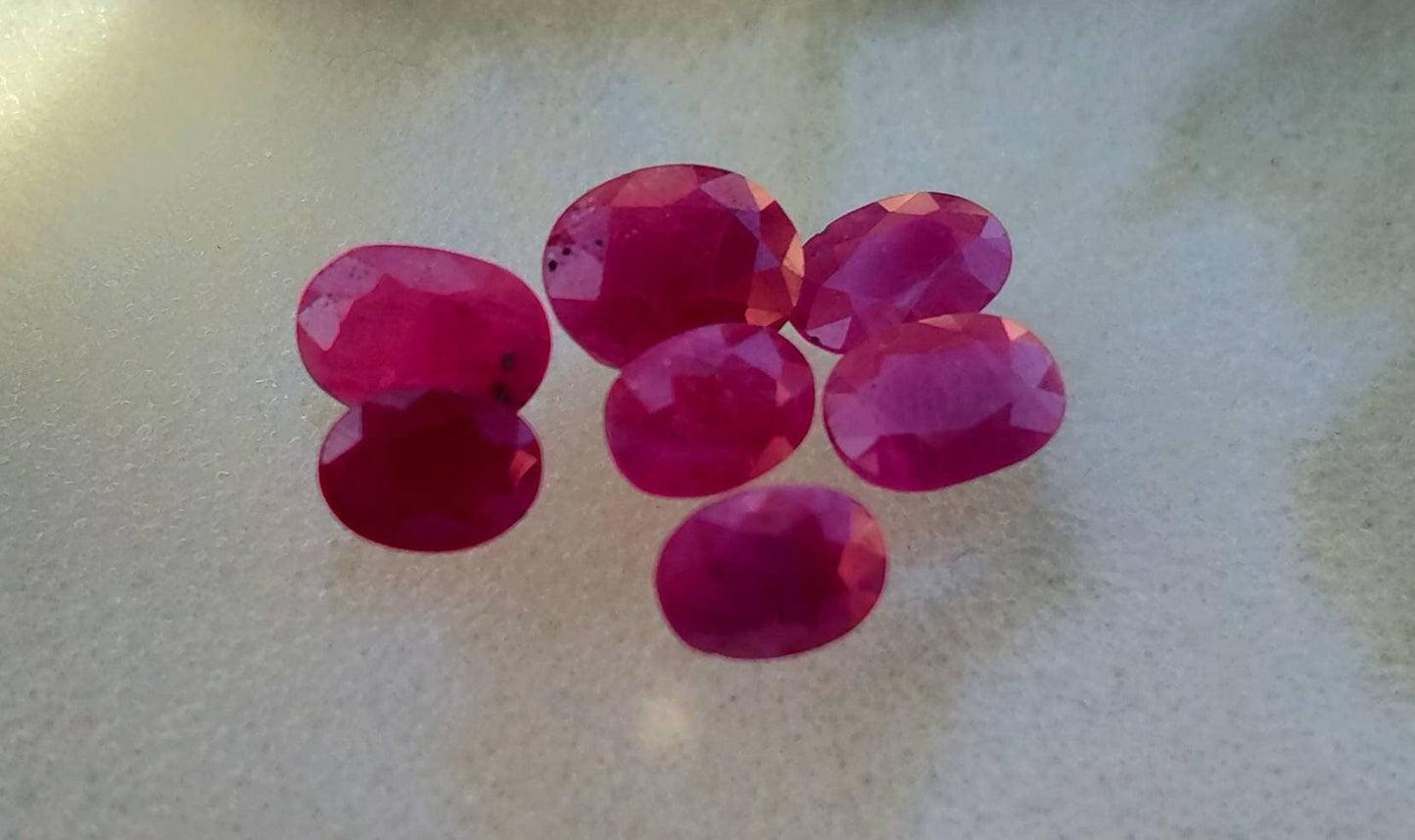 ARSAA GEMS AND MINERALSNatural Burmese ruby 10 carats faceted Gems Calibrated ovals Heated - Premium  from ARSAA GEMS AND MINERALS - Just $20.00! Shop now at ARSAA GEMS AND MINERALS