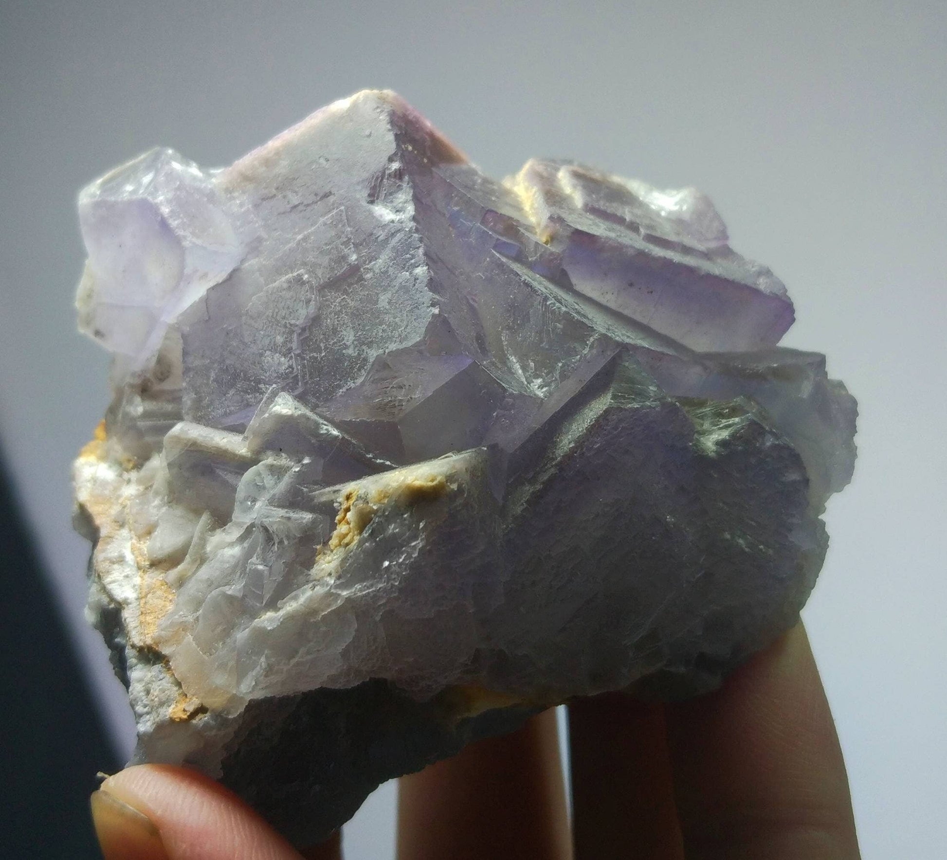 ARSAA GEMS AND MINERALSNatural Beautiful aesthetic 253.4 grams purple cubic Fluorite crystal - Premium  from ARSAA GEMS AND MINERALS - Just $45.00! Shop now at ARSAA GEMS AND MINERALS