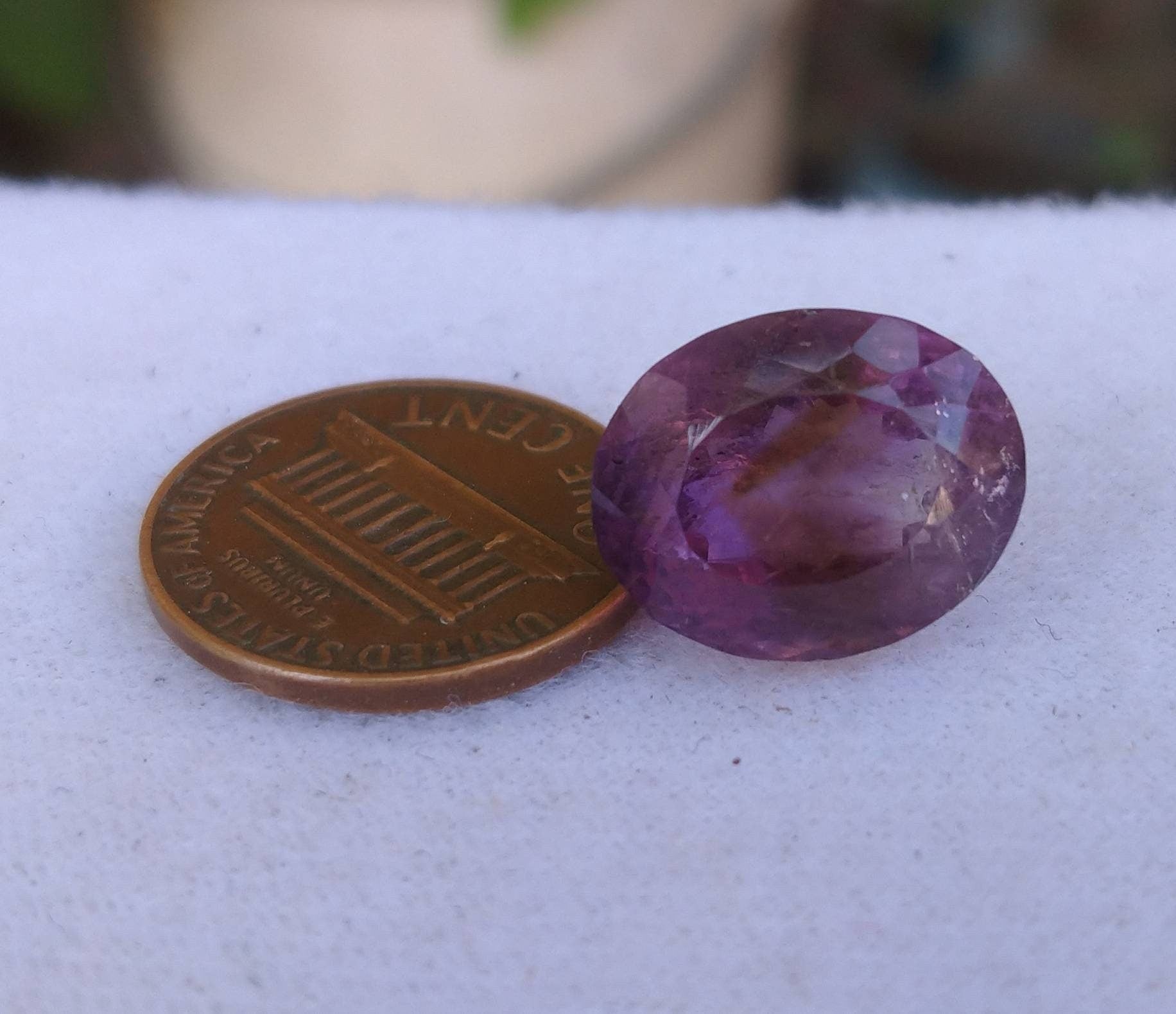 ARSAA GEMS AND MINERALSNatural fine quality beautiful 16 carats deep purple color oval shape faceted amethyst gem - Premium  from ARSAA GEMS AND MINERALS - Just $40.00! Shop now at ARSAA GEMS AND MINERALS