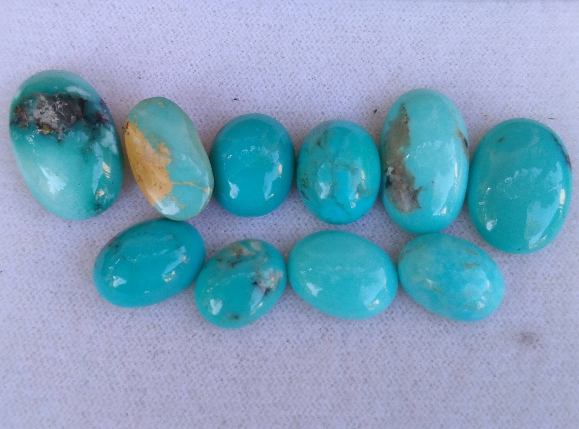 ARSAA GEMS AND MINERALSNatural fine quality beautiful 45 carats oval shapes small lot of blue kingman stabilized turquoise cabochons - Premium  from ARSAA GEMS AND MINERALS - Just $40.00! Shop now at ARSAA GEMS AND MINERALS