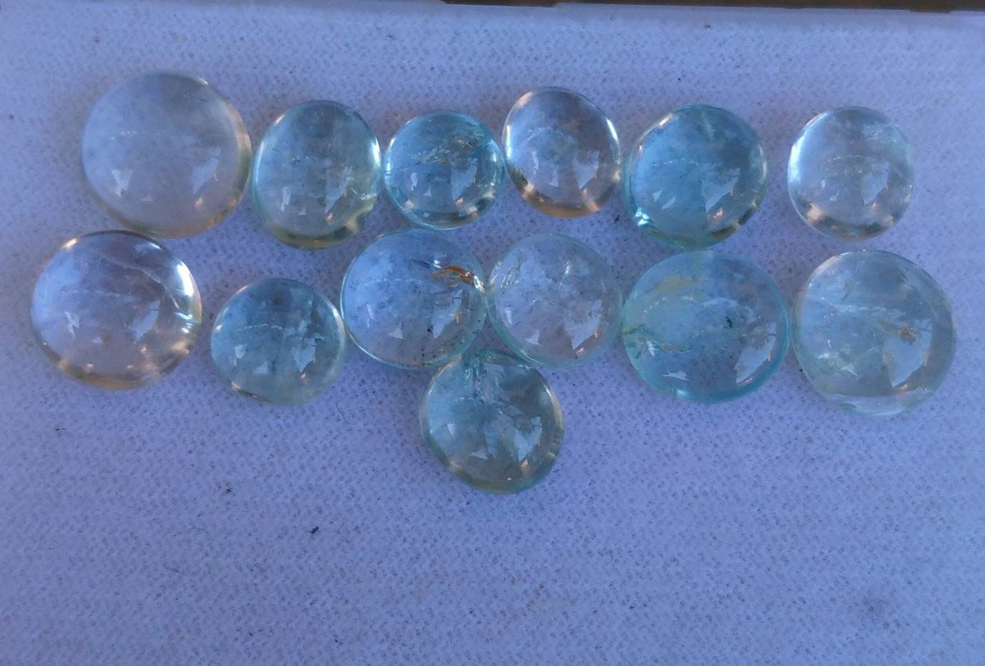 ARSAA GEMS AND MINERALSNatural good quality beautiful 49 carats small lot of oval shapes light blue color aquamarine cabochons - Premium  from ARSAA GEMS AND MINERALS - Just $40.00! Shop now at ARSAA GEMS AND MINERALS