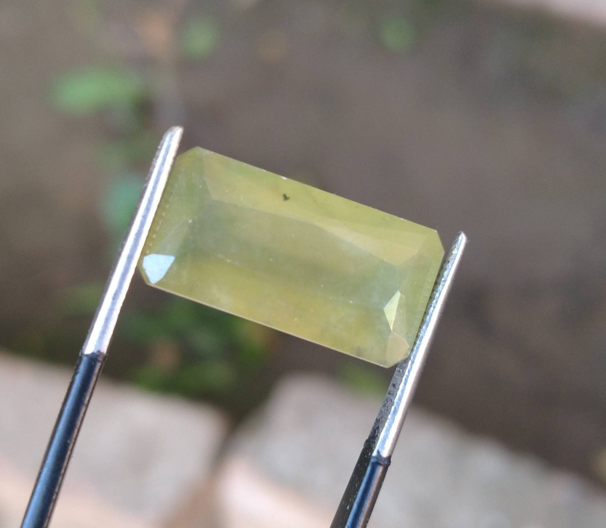 ARSAA GEMS AND MINERALSNatural top quality beautiful 10 carats radiant shape faceted yellow hydrograssular garnet gem - Premium  from ARSAA GEMS AND MINERALS - Just $20.00! Shop now at ARSAA GEMS AND MINERALS