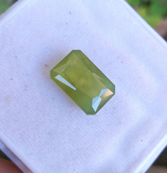 ARSAA GEMS AND MINERALSNatural top quality beautiful 17.5 carats radiant shape faceted green hydrograssular garnet gem - Premium  from ARSAA GEMS AND MINERALS - Just $40.00! Shop now at ARSAA GEMS AND MINERALS