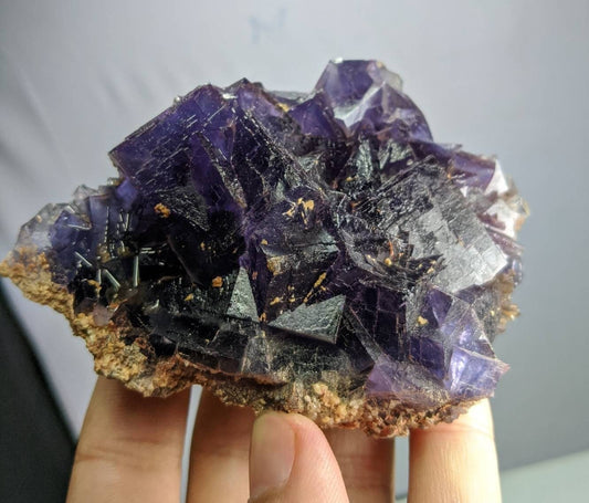 ARSAA GEMS AND MINERALSNatural top quality beautiful 216.8 grams deep purple cubic Fluorite crystal - Premium  from ARSAA GEMS AND MINERALS - Just $40.00! Shop now at ARSAA GEMS AND MINERALS