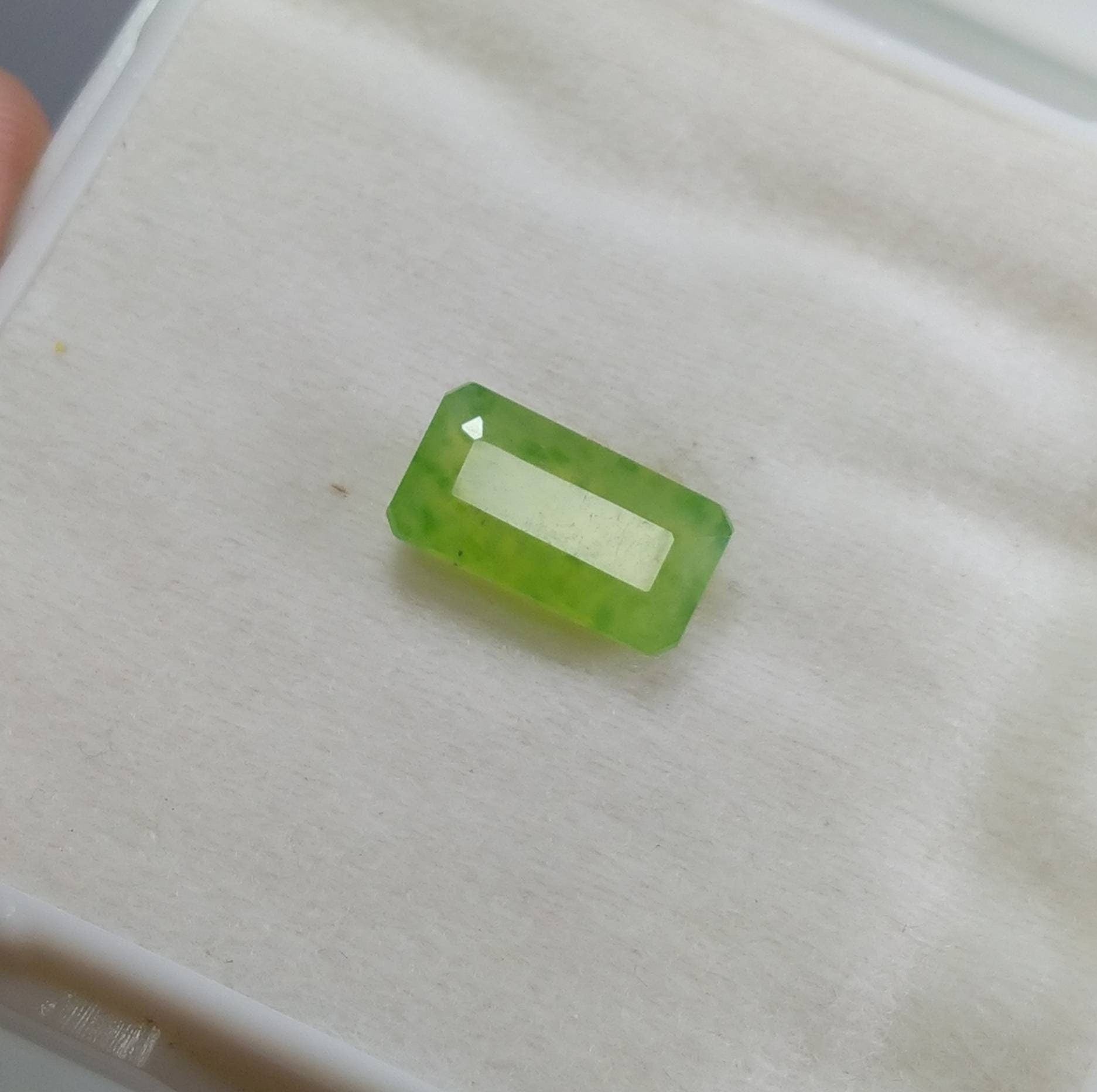 ARSAA GEMS AND MINERALSNatural top quality beautiful 5.5 carats green radiant cut shape Faceted hydrograssular garnet gem - Premium  from ARSAA GEMS AND MINERALS - Just $12.00! Shop now at ARSAA GEMS AND MINERALS