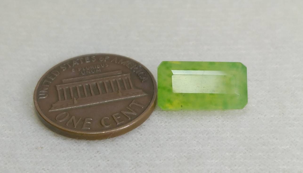 ARSAA GEMS AND MINERALSNatural top quality beautiful 5.5 carats green radiant cut shape Faceted hydrograssular garnet gem - Premium  from ARSAA GEMS AND MINERALS - Just $12.00! Shop now at ARSAA GEMS AND MINERALS