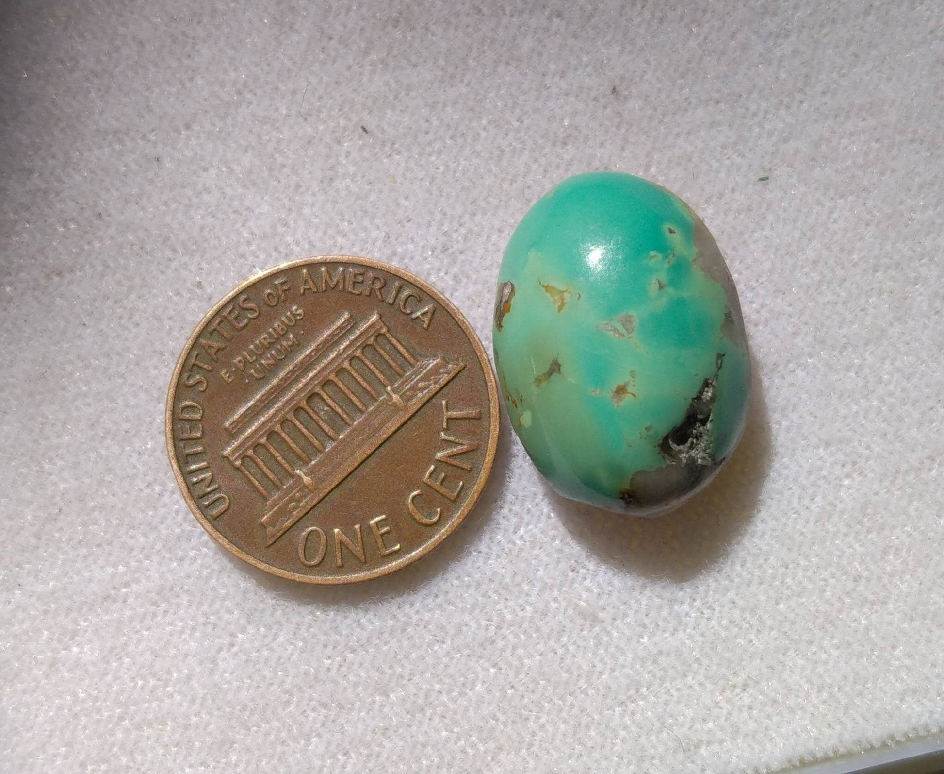 ARSAA GEMS AND MINERALSNatural fine quality beautiful 19 carats oval shape untreated unheated green turquoise cabochon - Premium  from ARSAA GEMS AND MINERALS - Just $19.00! Shop now at ARSAA GEMS AND MINERALS