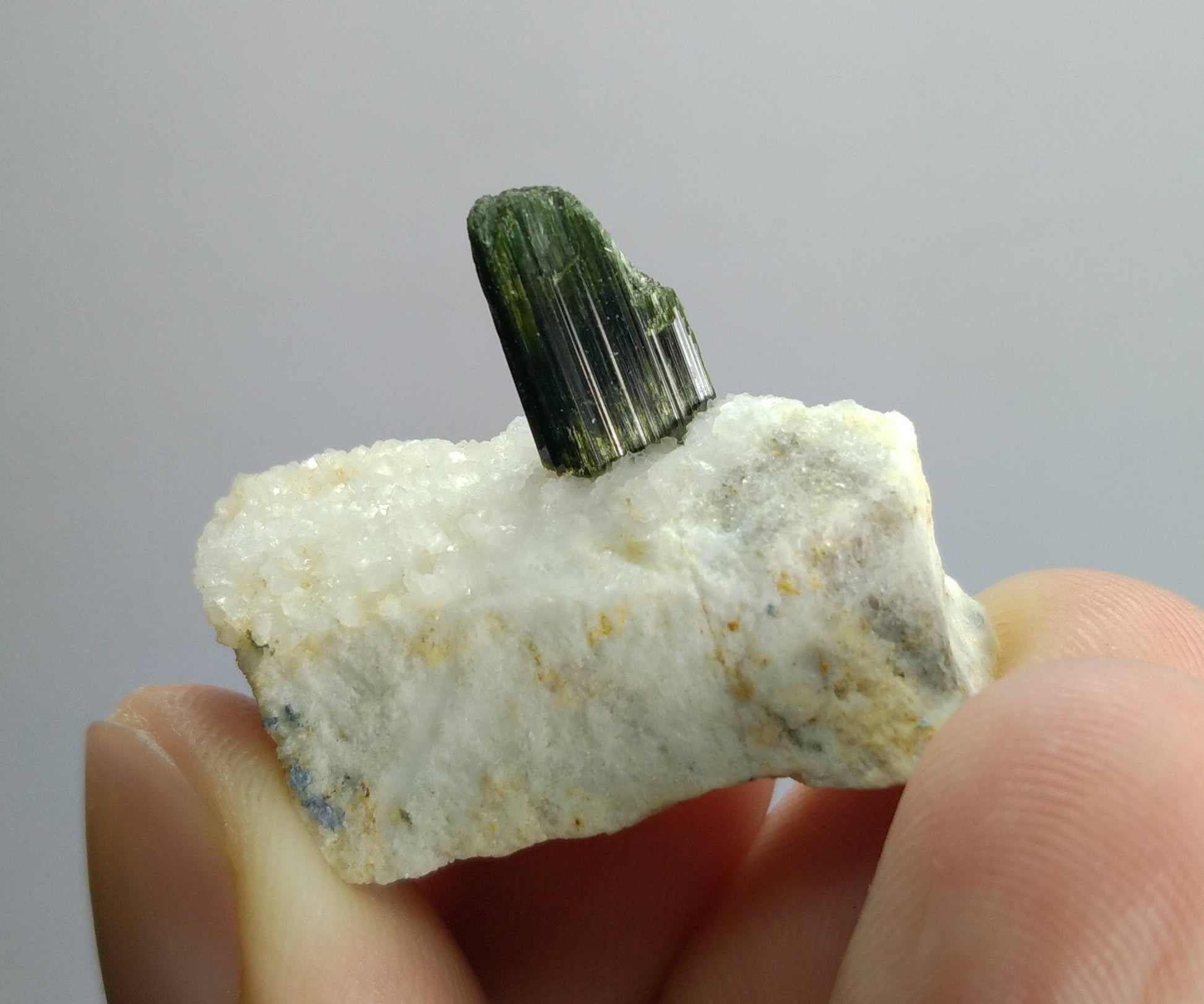 ARSAA GEMS AND MINERALSNatural fine quality beautiful single terminated aegirine crystal on matrix on Albite - Premium  from ARSAA GEMS AND MINERALS - Just $20.00! Shop now at ARSAA GEMS AND MINERALS