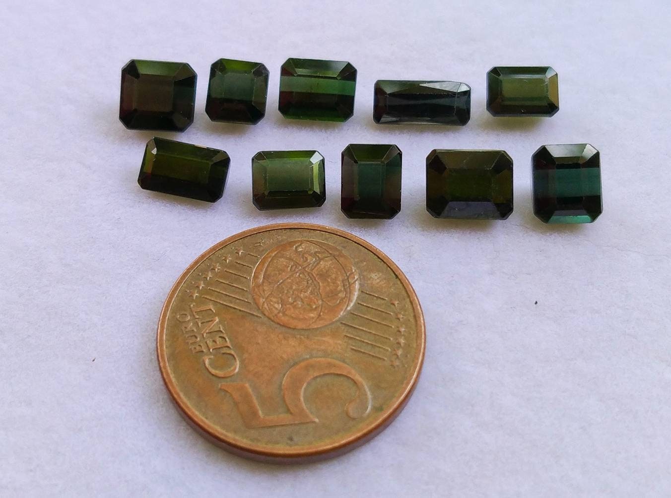 ARSAA GEMS AND MINERALSNatural fine quality beautiful 12 carats dark green color small lot of faceted radiant shapes tourmaline gems - Premium  from ARSAA GEMS AND MINERALS - Just $60.00! Shop now at ARSAA GEMS AND MINERALS
