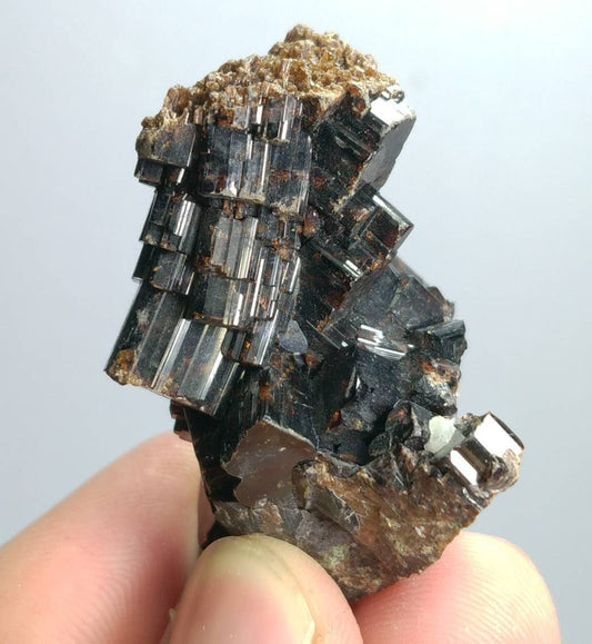 ARSAA GEMS AND MINERALSNatural top quality 32.3 grams High grade Vesuvianite cluster specimen. Showing dark brown color on its terminations. - Premium  from ARSAA GEMS AND MINERALS - Just $80.00! Shop now at ARSAA GEMS AND MINERALS