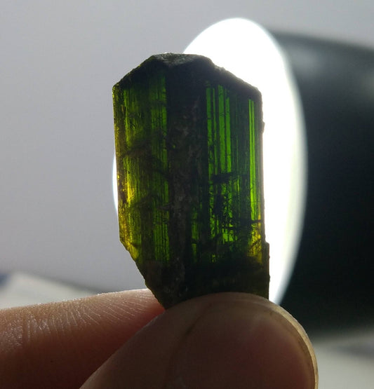 ARSAA GEMS AND MINERALSNatural clear aesthetic 5.2 gram Beautiful perfectly terminated pleochroic epidote crystal - Premium  from ARSAA GEMS AND MINERALS - Just $25.00! Shop now at ARSAA GEMS AND MINERALS