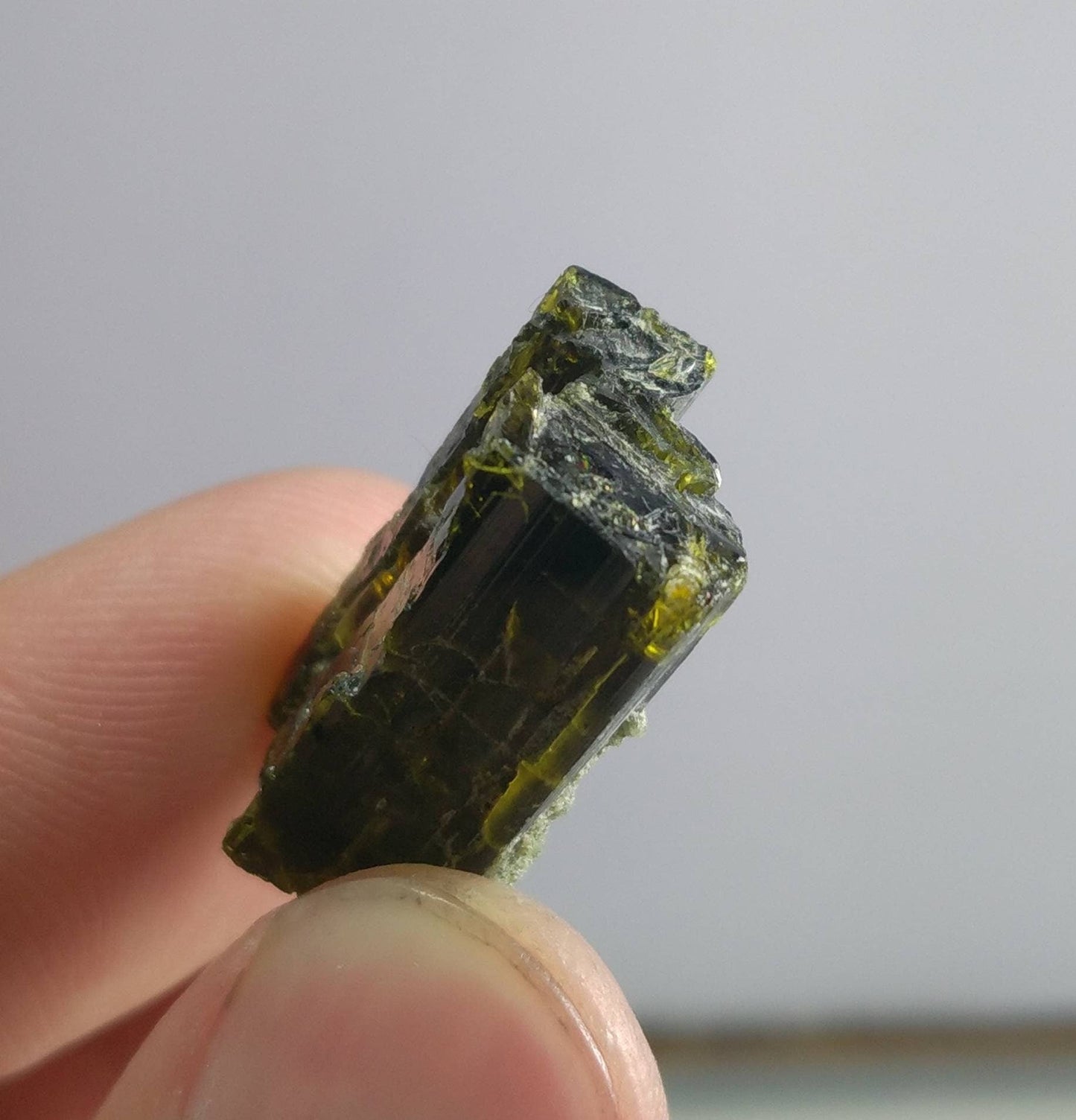 ARSAA GEMS AND MINERALSNatural clear aesthetic 5.7 gram Beautiful perfectly terminated pleochroic epidote crystal - Premium  from ARSAA GEMS AND MINERALS - Just $25.00! Shop now at ARSAA GEMS AND MINERALS