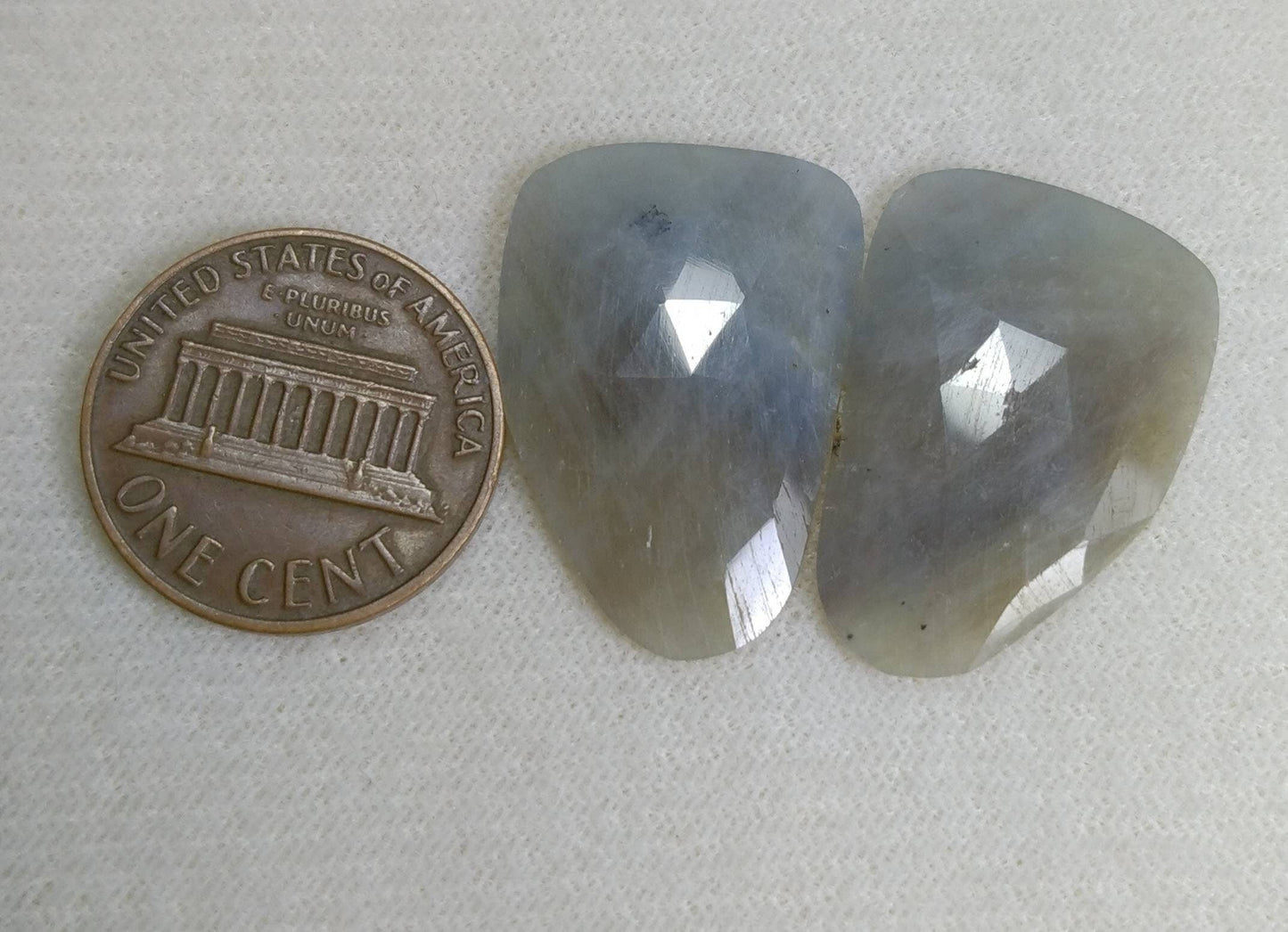 ARSAA GEMS AND MINERALSNatural fine quality aesthetic 24 carats rose cut Faceted pair of sapphire cabochons - Premium  from ARSAA GEMS AND MINERALS - Just $24.00! Shop now at ARSAA GEMS AND MINERALS