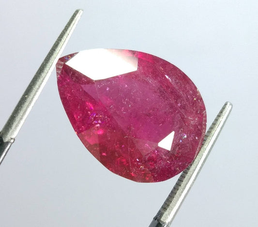 ARSAA GEMS AND MINERALSTop Quality beautiful natural 11 carat faceted pear shape rubellite gem - Premium  from ARSAA GEMS AND MINERALS - Just $110.00! Shop now at ARSAA GEMS AND MINERALS