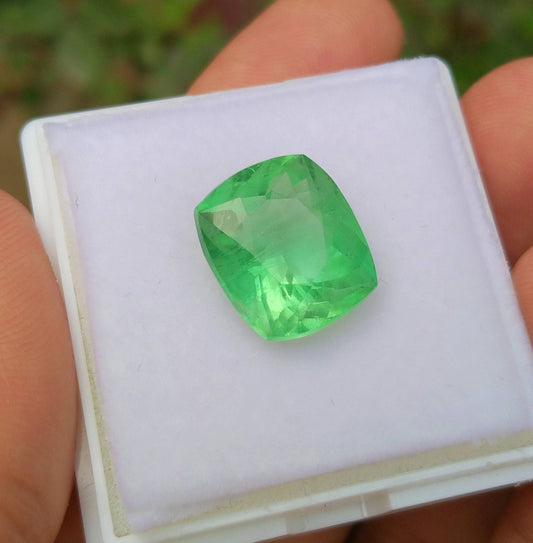 ARSAA GEMS AND MINERALSNatural fine quality beautiful 14 carats VV clarity faceted radiant shape green fluorite gem - Premium  from ARSAA GEMS AND MINERALS - Just $29.00! Shop now at ARSAA GEMS AND MINERALS