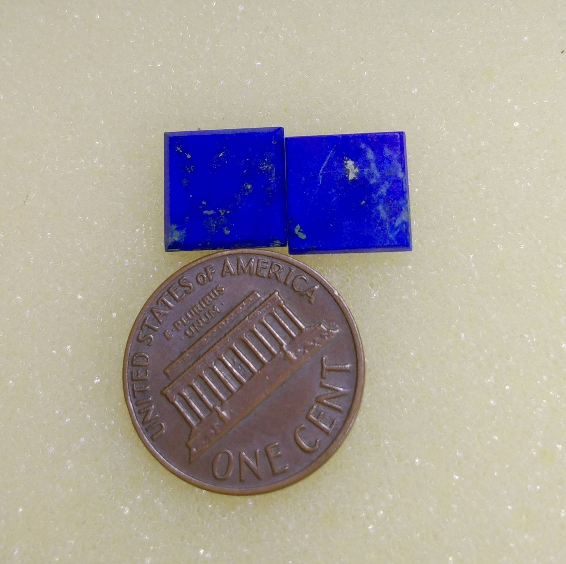 ARSAA GEMS AND MINERALSNatural fine quality beautiful 5.5 carats pair of square shape lapis lazuli cabochons - Premium  from ARSAA GEMS AND MINERALS - Just $12.00! Shop now at ARSAA GEMS AND MINERALS
