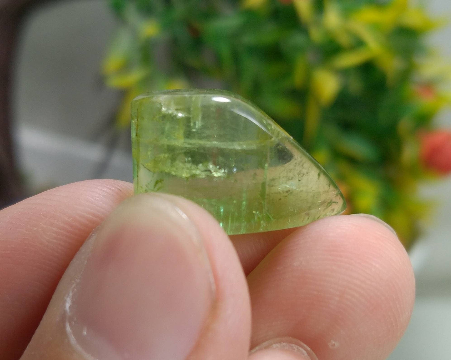 ARSAA GEMS AND MINERALSNatural fine quality beautiful 4.3 grams green polished Tourmaline tumble - Premium  from ARSAA GEMS AND MINERALS - Just $40.00! Shop now at ARSAA GEMS AND MINERALS